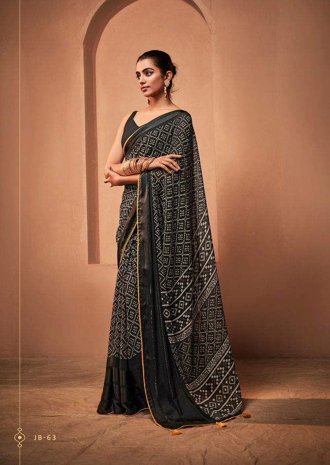 Stavan Jeevika Black 7 Designer Wholesale Georgette Saree Catalog